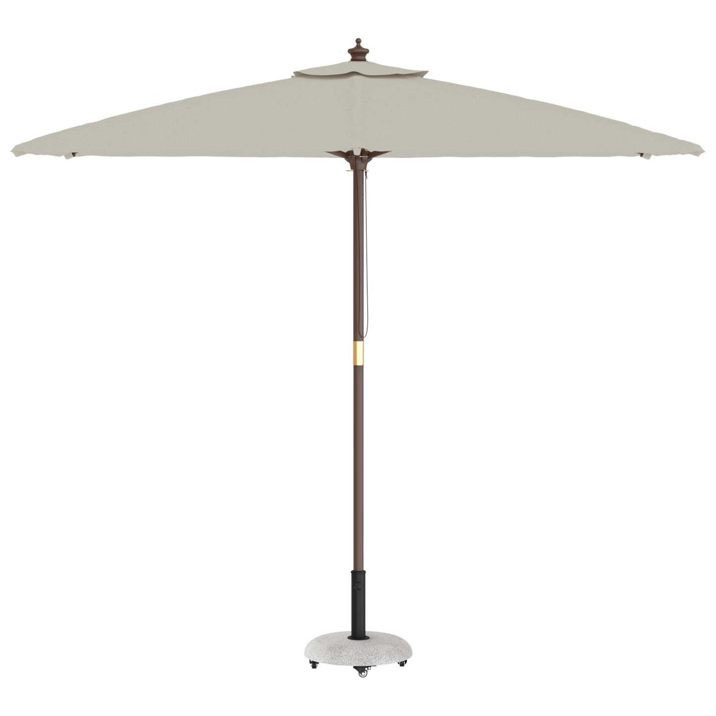 vidaXL Wheeled Parasol Base for 37/42/52/58mm Poles Light Grey Concrete