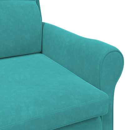 vidaXL Turquoise Armchair Turquoise Fabric Standard Ergonomic