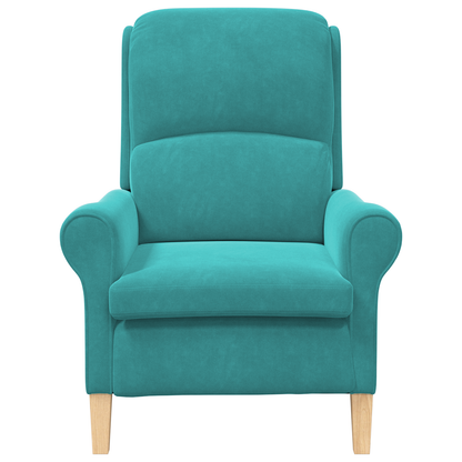 vidaXL Turquoise Armchair Turquoise Fabric Standard Ergonomic