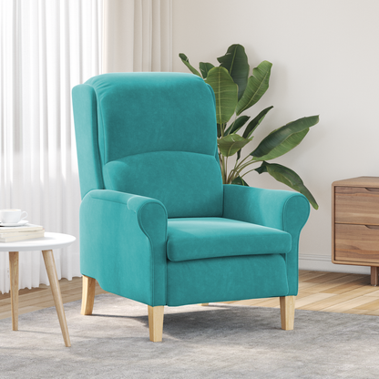 vidaXL Turquoise Armchair Turquoise Fabric Standard Ergonomic