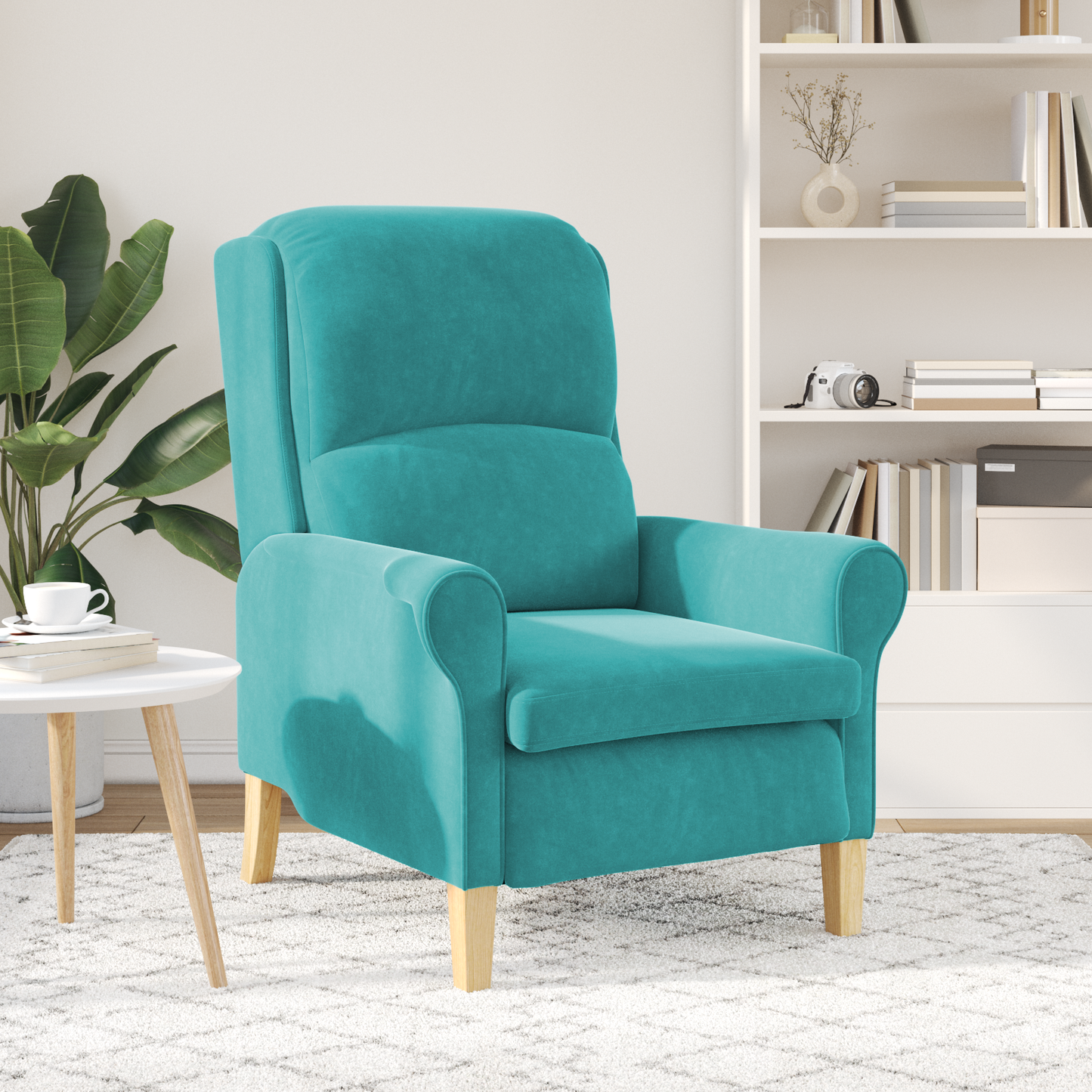 vidaXL Turquoise Armchair Turquoise Fabric Standard Ergonomic