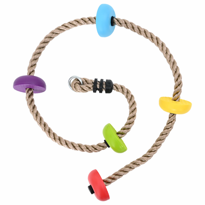 vidaXL Kids'Climbing Rope with Platforms - 200 cm