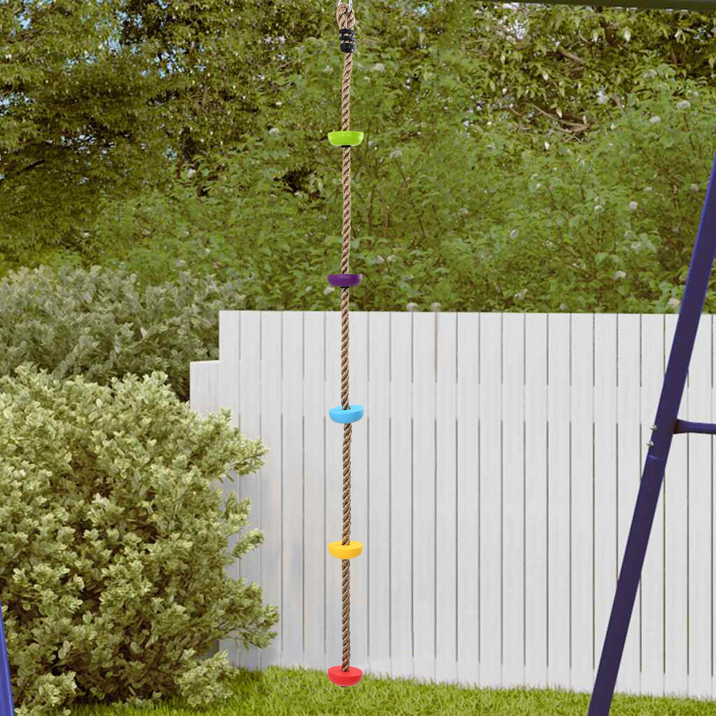 vidaXL Kids'Climbing Rope with Platforms - 200 cm