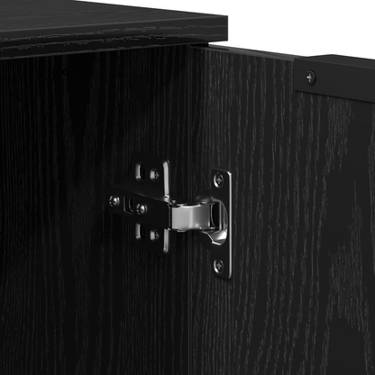 vidaXL Sideboard Black Oak 60 x 30 x 70 cm Engineered Wood
