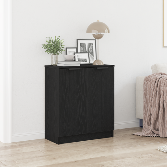 vidaXL Sideboard Black Oak 60 x 30 x 70 cm Engineered Wood