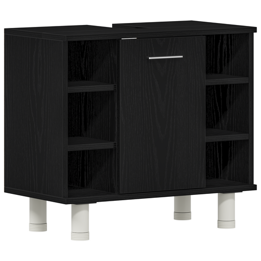 vidaXL Bathroom Cabinet Black Oak 60 x 32 x 54 cm Engineered Wood