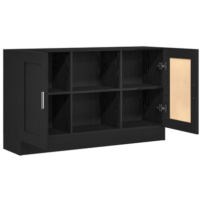 vidaXL Sideboard Black Oak 120 x 30.5 x 70 cm Engineered Wood