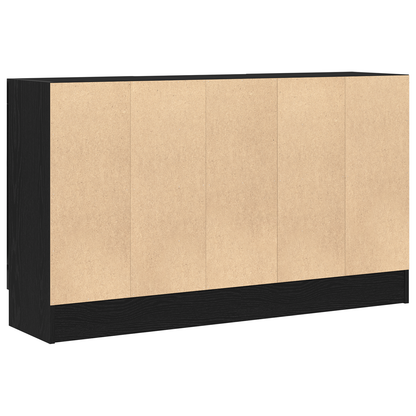 vidaXL Sideboard Black Oak 120 x 30.5 x 70 cm Engineered Wood
