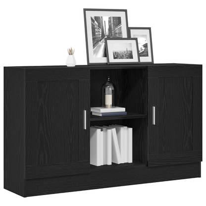 vidaXL Sideboard Black Oak 120 x 30.5 x 70 cm Engineered Wood