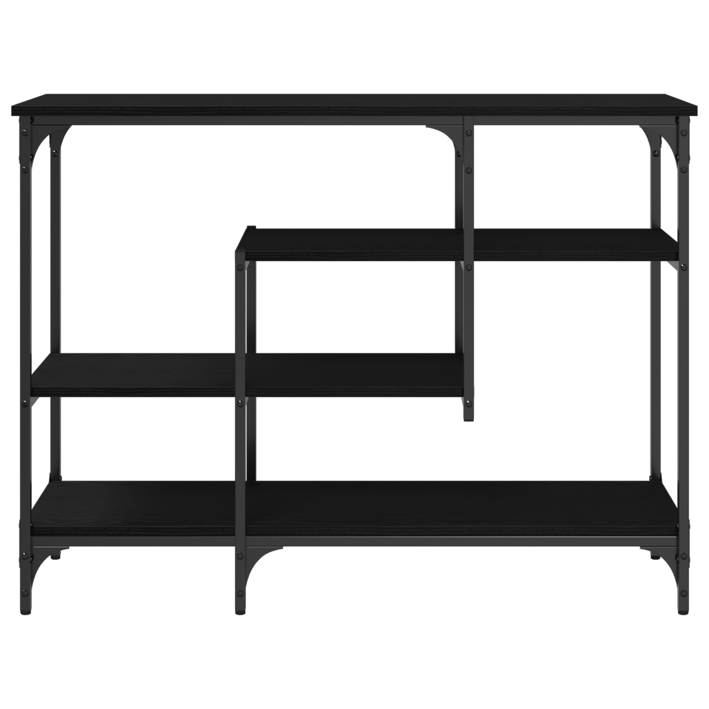 vidaXL Console Table with Shelf Black oak 100 x 35 x 75 cm