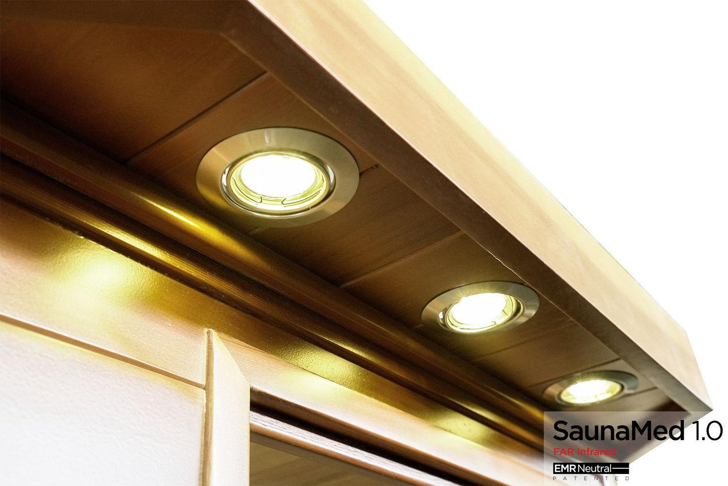 SaunaMed 1 Person Luxury Cedar FAR Infrared Domestic Indoor Sauna - EMR Neutral - 13A Plug & Play