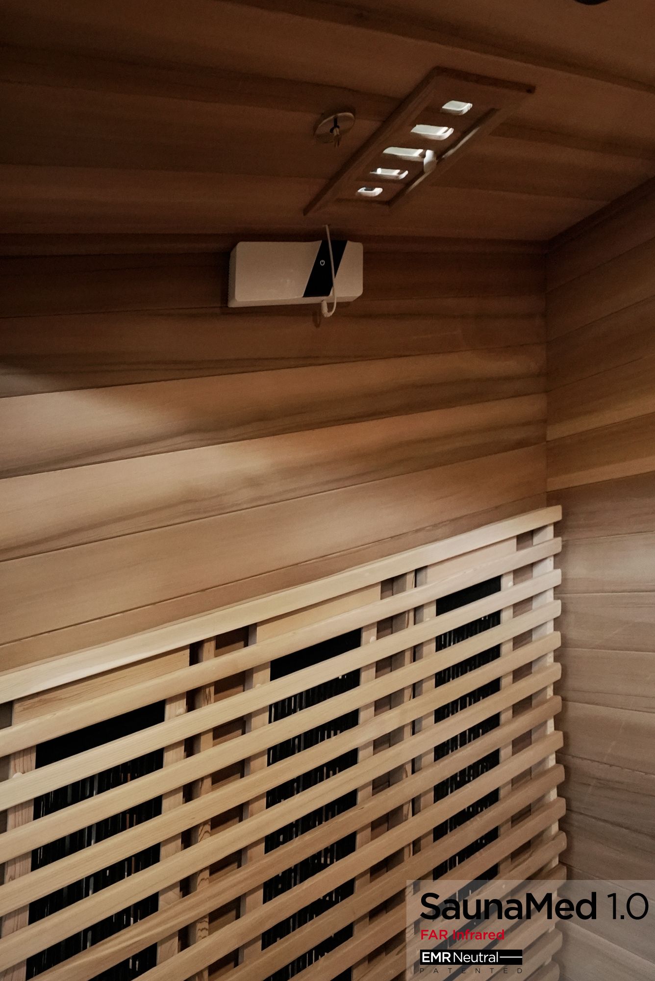 SaunaMed 4 Person Luxury Cedar FAR Infrared Domestic Indoor Sauna - Plug & Play