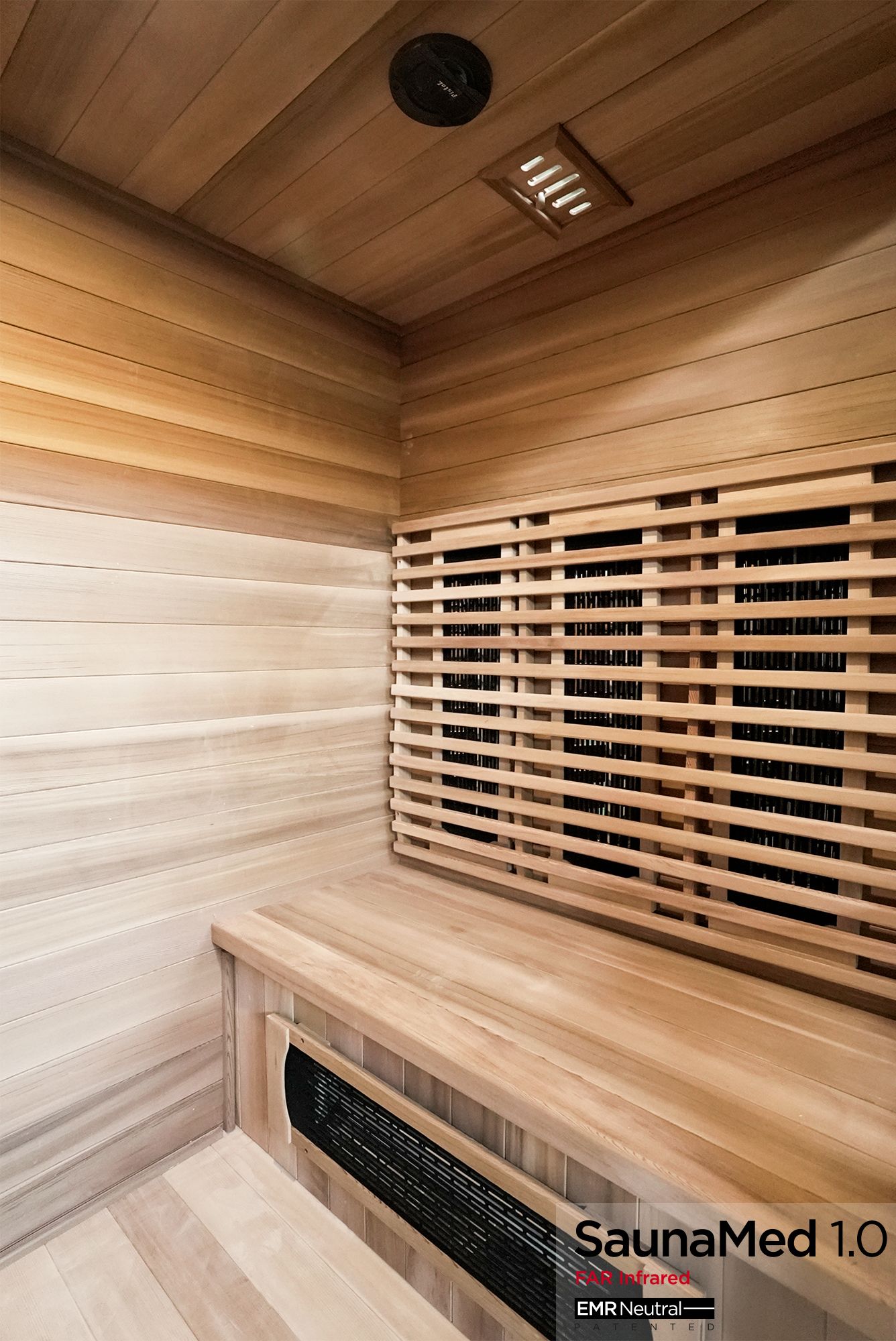 SaunaMed 4 Person Luxury Cedar FAR Infrared Domestic Indoor Sauna - Plug & Play