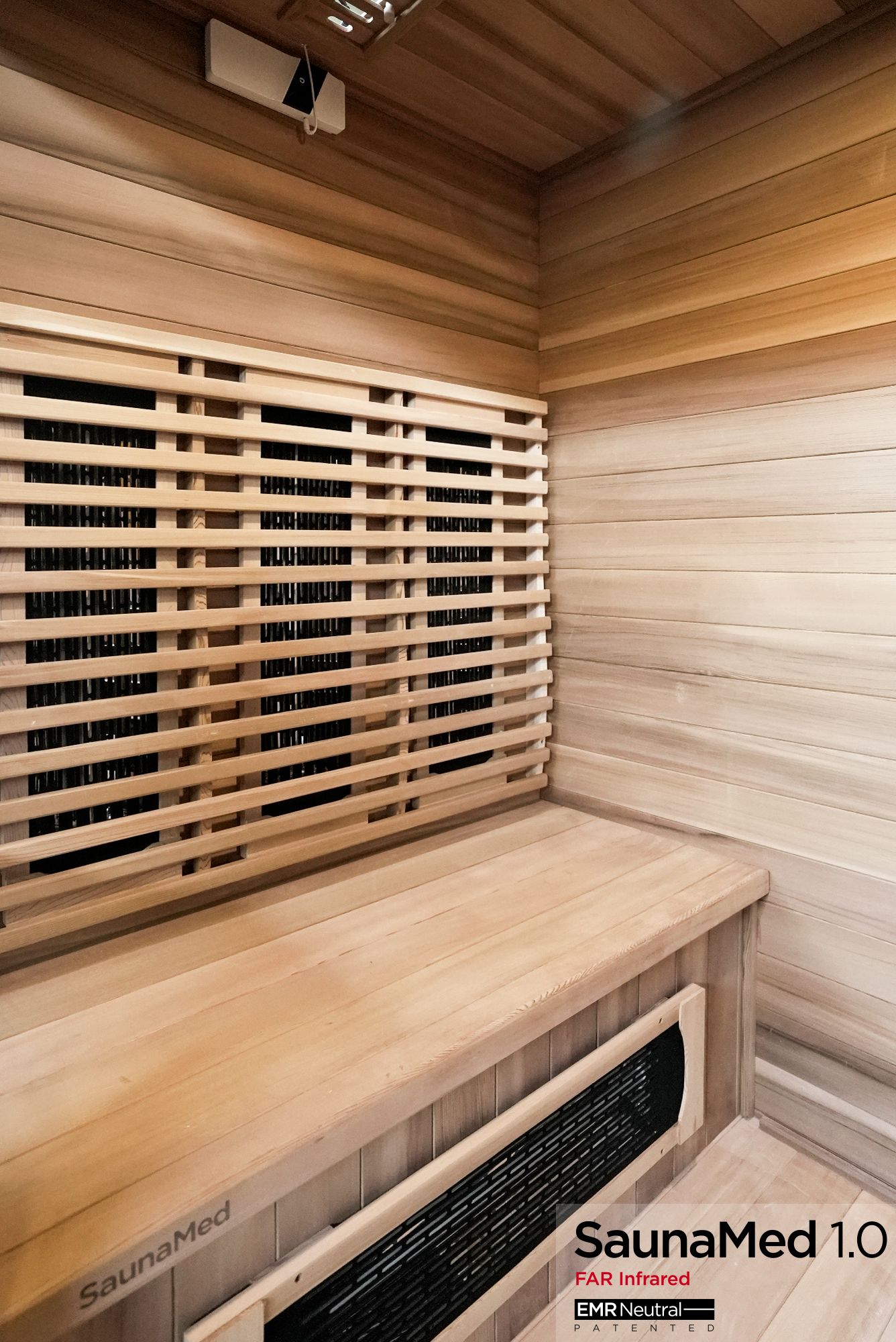 SaunaMed 4 Person Luxury Cedar FAR Infrared Domestic Indoor Sauna - Plug & Play