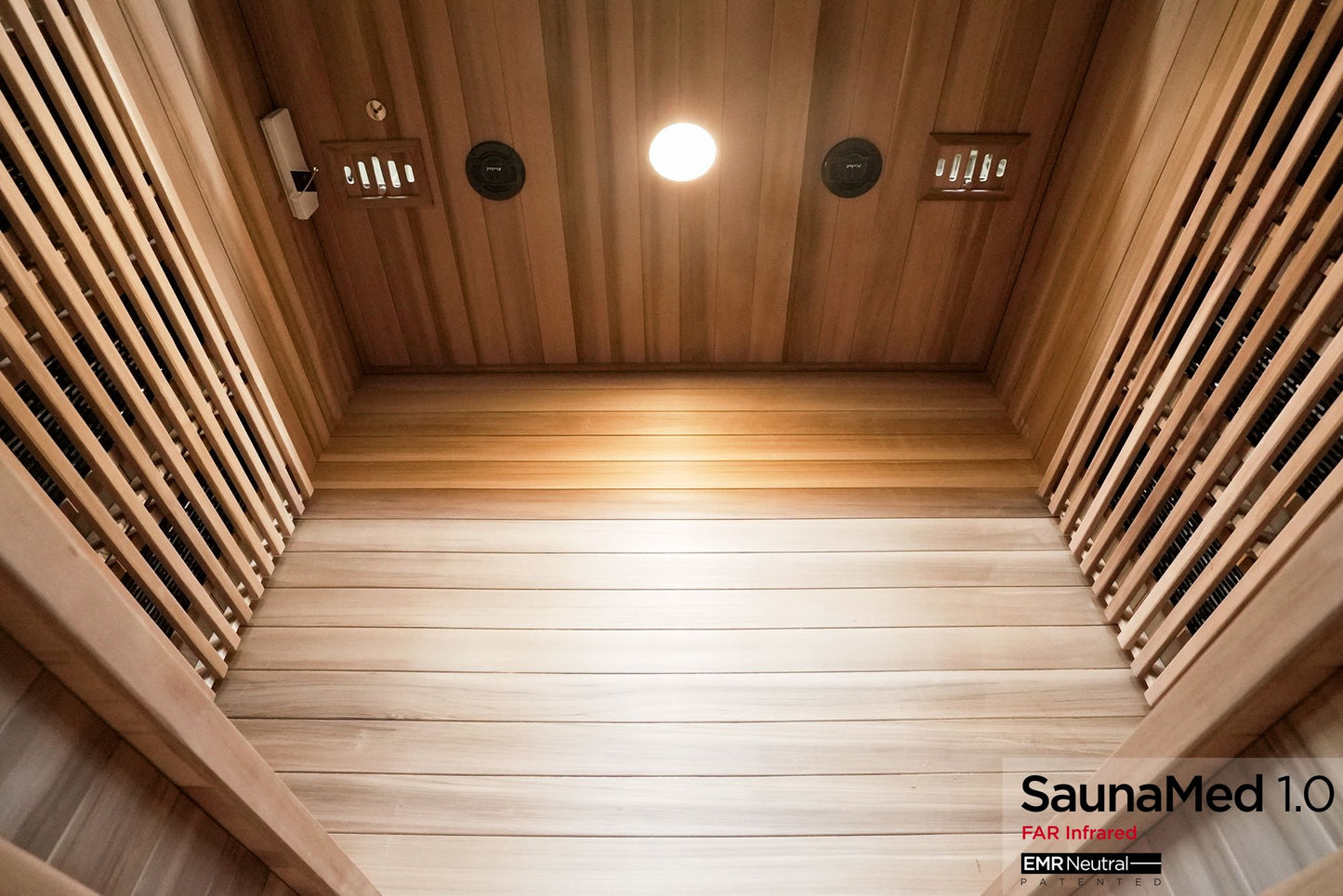 SaunaMed 4 Person Luxury Cedar FAR Infrared Domestic Indoor Sauna - Plug & Play