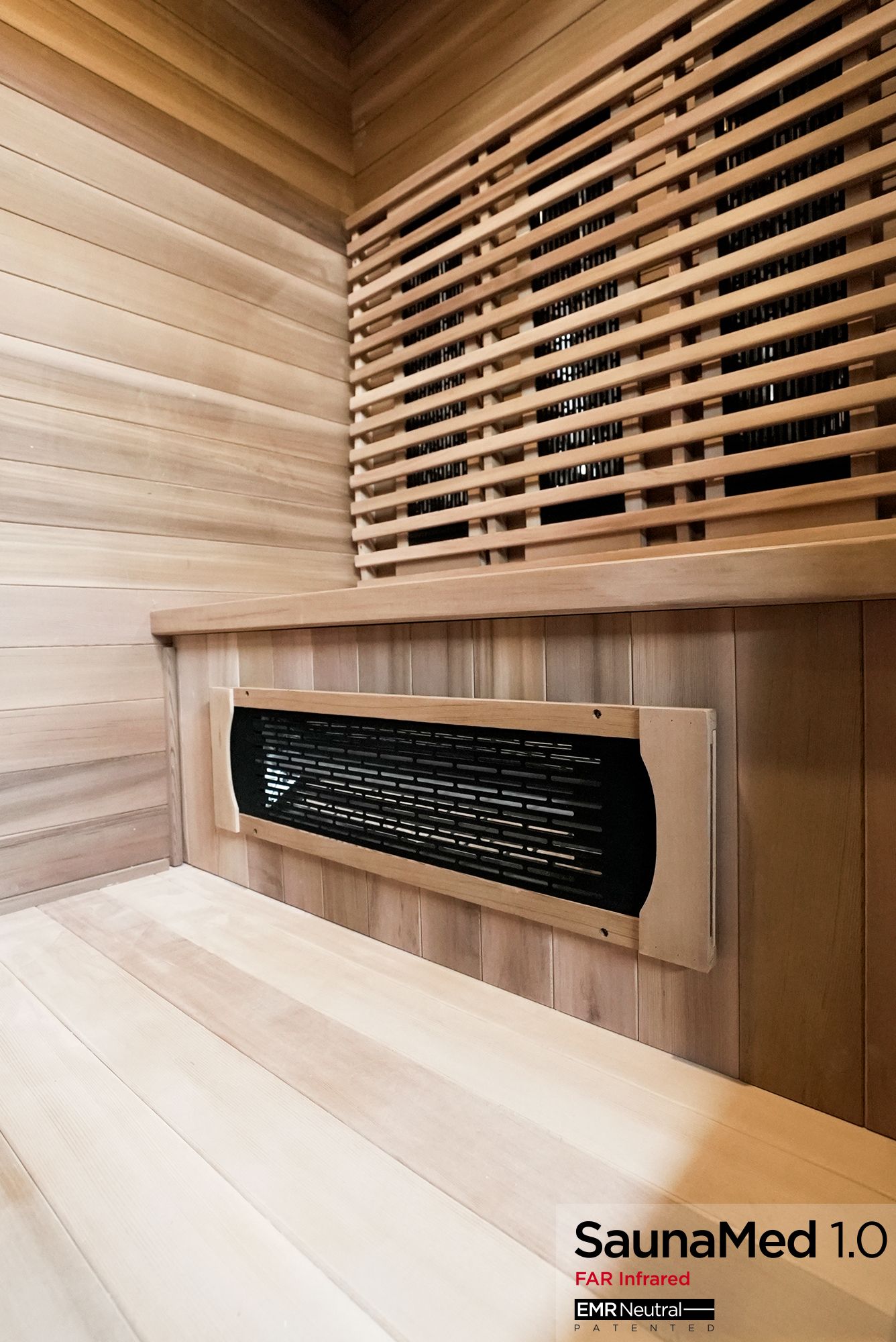 SaunaMed 4 Person Luxury Cedar FAR Infrared Domestic Indoor Sauna - Plug & Play