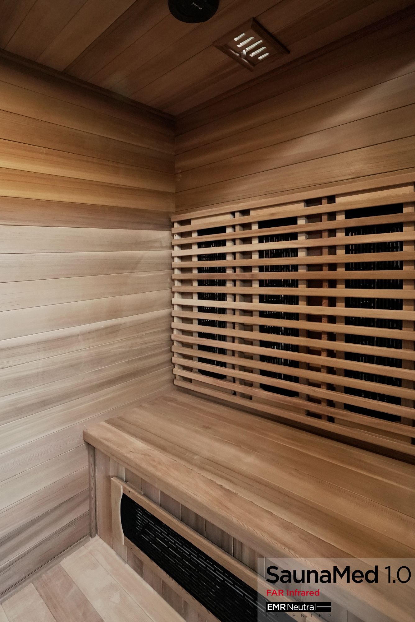 SaunaMed 4 Person Luxury Cedar FAR Infrared Domestic Indoor Sauna - Plug & Play