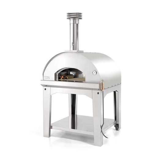 Fontana Forni Marinara Stainless Steel Wood-Fired Pizza Oven Including Trolley