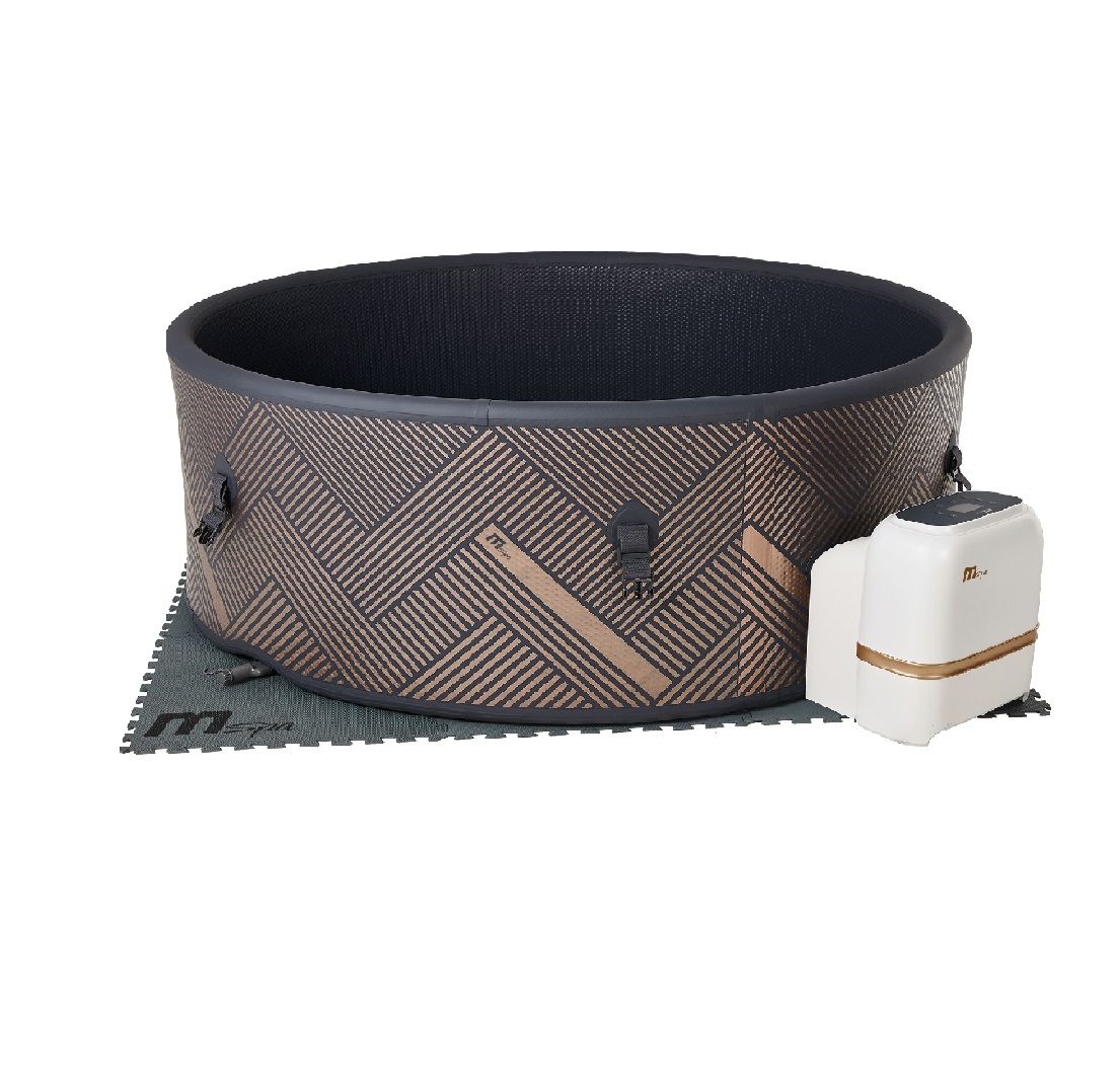 MSpa FRAME MONO-ECO Round DWF Bubble Spa - 8 Bathers, Eco Package, UVC+, without Ozone, CE All Year Round Use Indoor-Outdoor Includes Accessories - DIY Setup