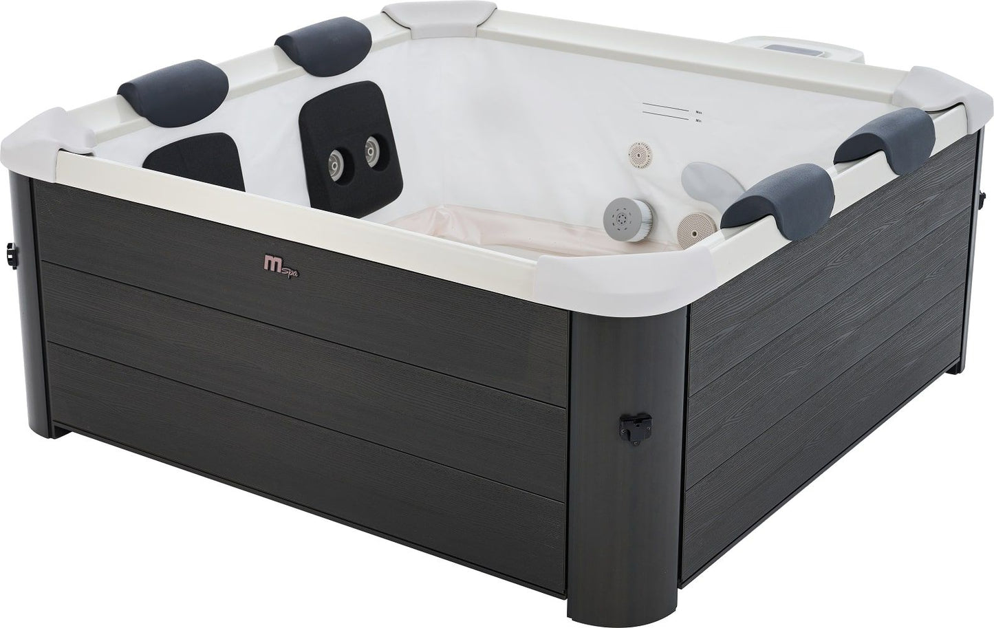 MSpa Oslo Carbon Grey 4-6 Person Portable Modular DIY Setup Hot Tub - Wi-Fi Controlled