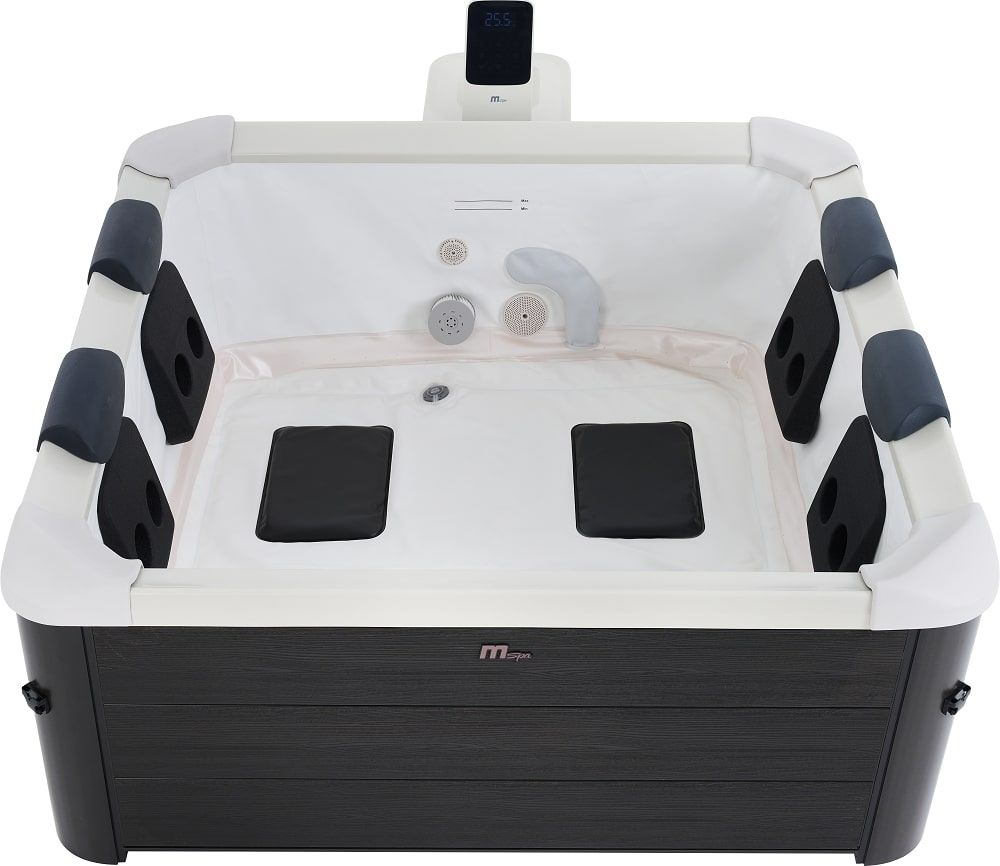 MSpa Oslo Carbon Grey 4-6 Person Portable Modular DIY Setup Hot Tub - Wi-Fi Controlled