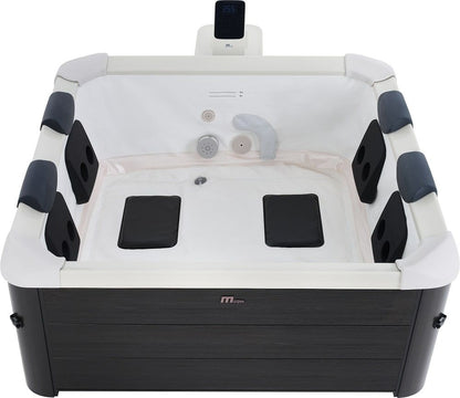 MSpa Oslo Carbon Grey 4-6 Person Portable Modular DIY Setup Hot Tub - Wi-Fi Controlled