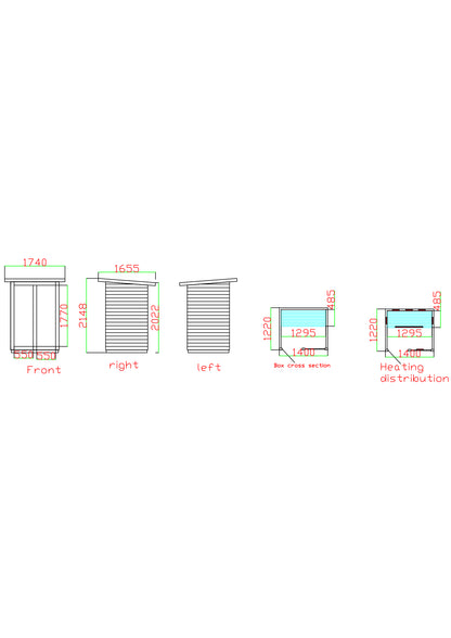 SaunaMed 3 Person Hybrid Ready Full Spectrum Infrared BLACK EDITION Domestic Outdoor Sauna - EMR Neutral - 13A Plug & Play