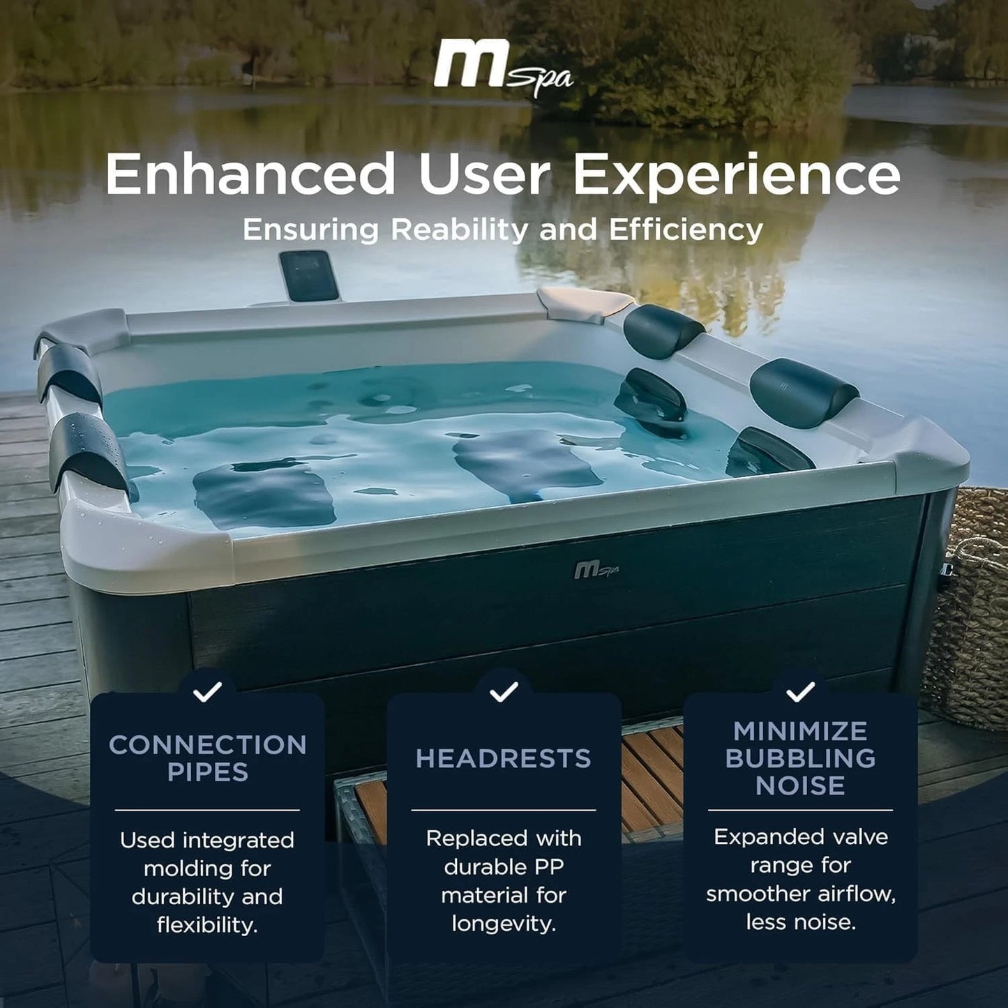 MSpa Oslo Amber 4 - 6 Person Portable Modular Hot Tub WiFi