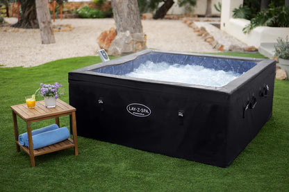 Lay-Z-Spa Stockholm AirJet ThermaCore Square Foam Hot Tub 6 Person WiFi - IN STOCK