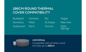 ROUND THERMAL HOT TUB COVER ‑ LARGE 196CM X 71CM