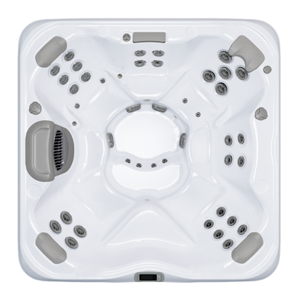 Bullfrog Spas X7 High Capacity 8 Person Square Hot Tub – Premium Corner Seating & Spacious Home Spa
