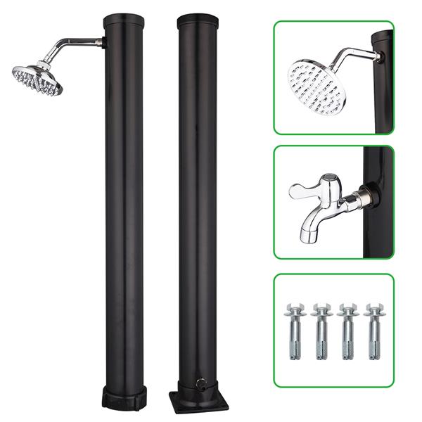 Luxury Garden Party 20L Outdoor Shower Column Villa Swimming Pool Bathing Beach Beach Floor Standing Top Shower With Large Shower   Head
