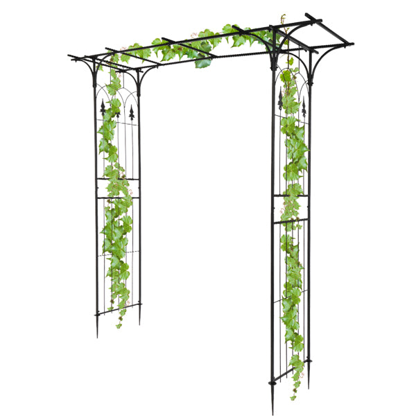Luxury Garden Party Flat Roof Wrought Iron Arches Plant Climbing Frame