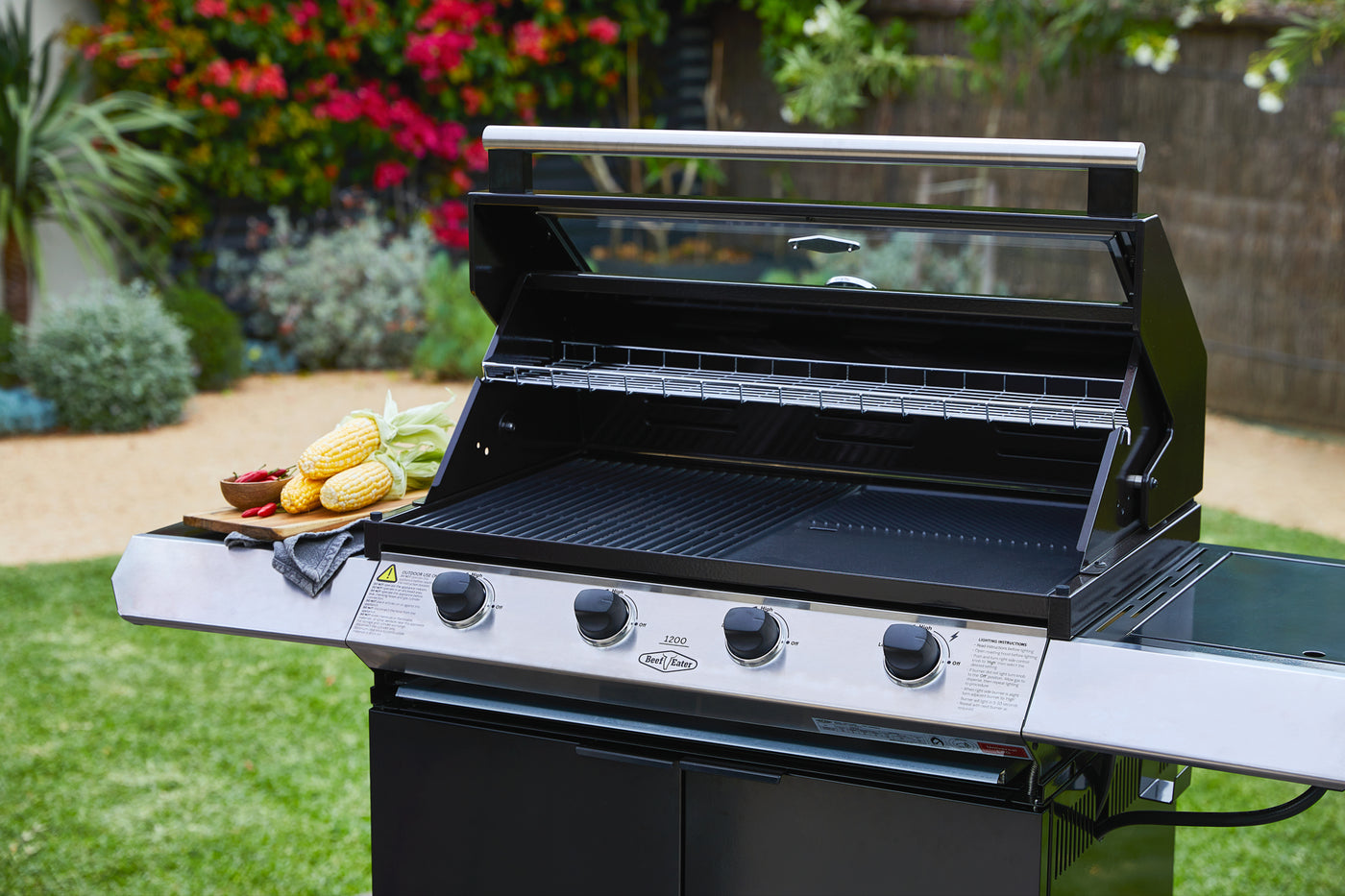 BeefEater 1200E 4 Burner Freestanding BBQ 5 YEAR WARRANTY Luxury Garden Party
