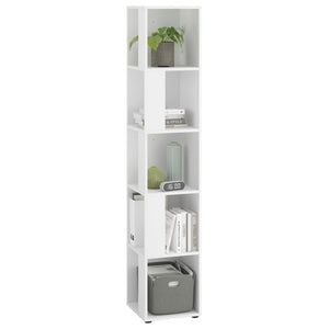 FMD Corner Shelf with 10 Side Compartments White