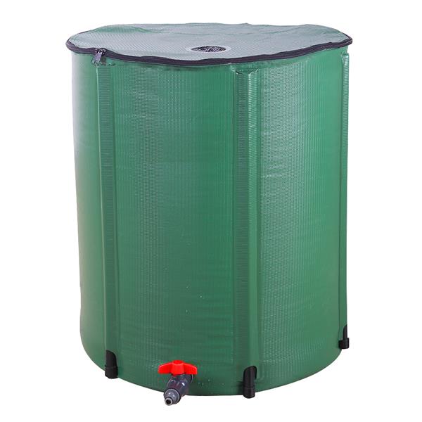 Luxury Garden Party 66 Gallon Folding Rain Barrel Water Collector Green