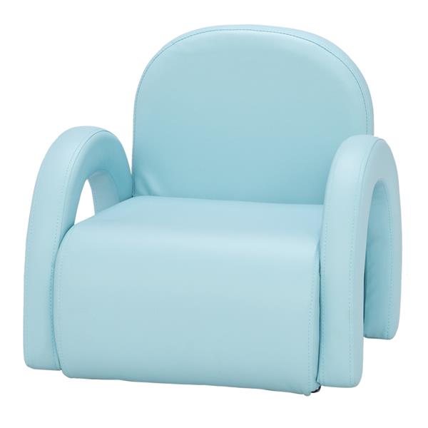 Luxury Garden Party Children's Single  Sofa Rainbow Section Sky Blue