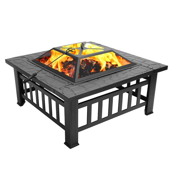 Outdoor Square Metal Fire Pit and Ice Bucket. IN STOCK ! REDUCED !!