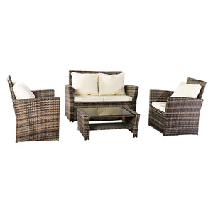 Madranges Outdoor Rattan Sofa Set 4 Seater - Grey - REDUCED !!