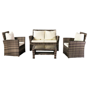 Madranges Outdoor Rattan Sofa Set 4 Seater - Grey - REDUCED !!