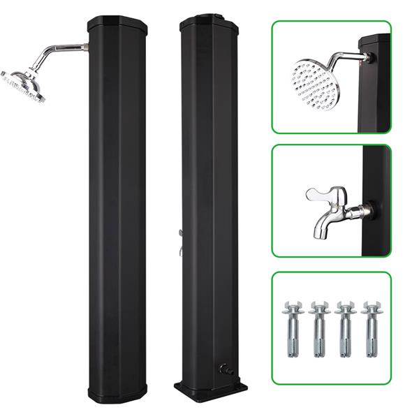 Luxury Garden Party 35L Outdoor Shower Column Villa Swimming Pool Bathing Beach Beach Floor Standing Top Shower With Large Shower Head