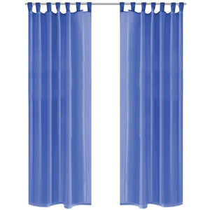 vidaXL Voile Curtains 2 pcs 140x245 cm Royal Blue