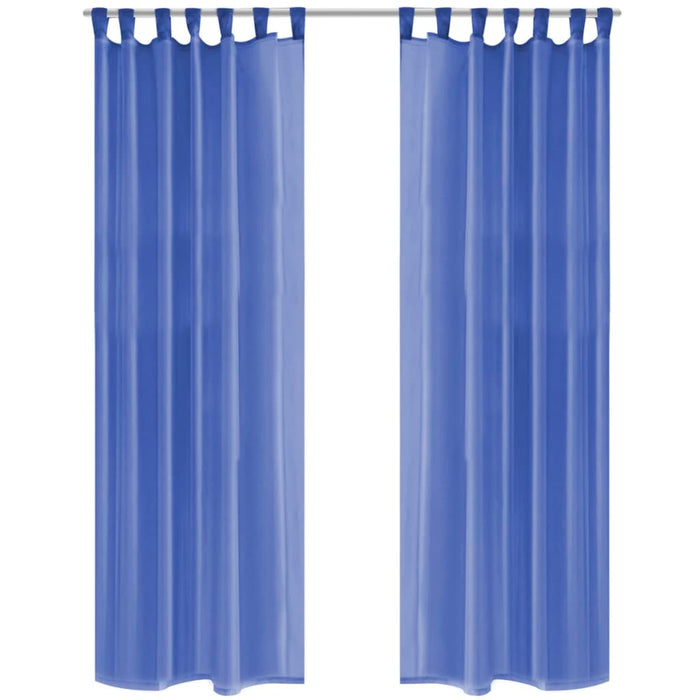 vidaXL Voile Curtains 2 pcs 140x245 cm Royal Blue