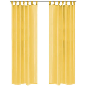 vidaXL Voile Curtains 2 pcs 140x245 cm Yellow