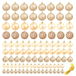 vidaXL 100 Piece Christmas Ball Set 6 cm Rose/Gold