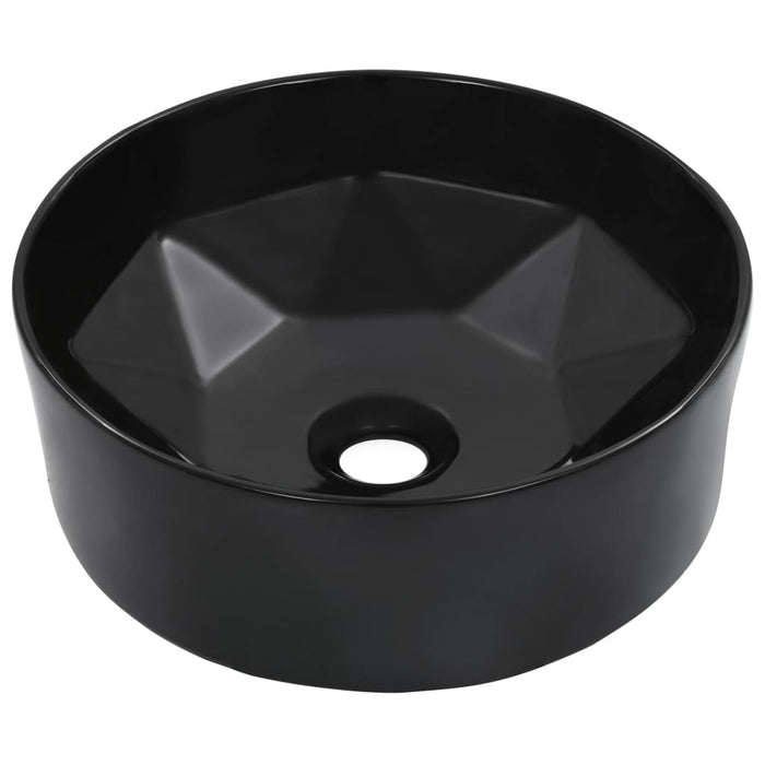vidaXL Wash Basin 36x14 cm Ceramic Black