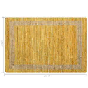 vidaXL Handmade Rug Jute Yellow 160x230 cm