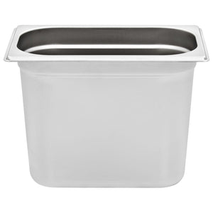vidaXL Gastronorm Containers 4 pcs GN 1/4 200 mm Stainless Steel