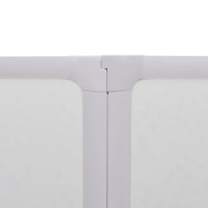 Shower Bath Screen Wall 140 x 168 cm 7 Panels Foldable with Towel Rack