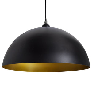 vidaXL Ceiling Lamp 2 pcs Height-adjustable Semi-spherical Black